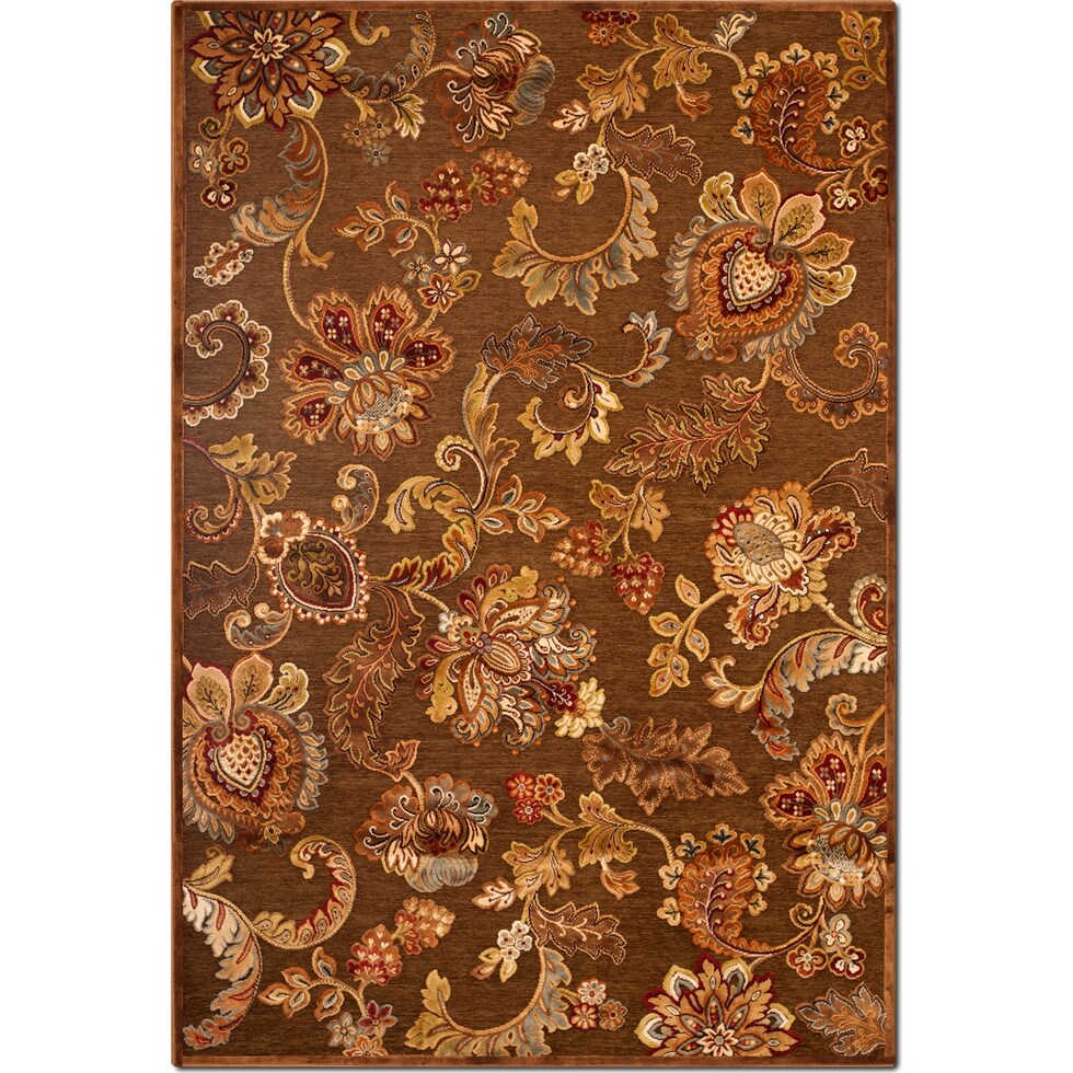 napa meadow medium brown and rust area rug ' x '   