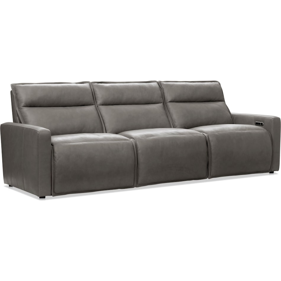 napa gray power reclining sofa   