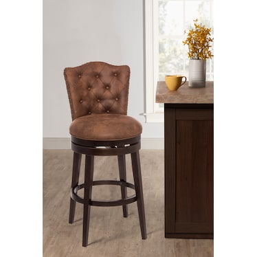 Naples Swivel Counter-Height Stool - Brown