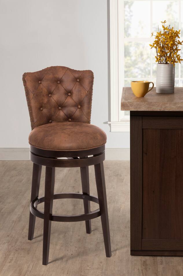 Naples Swivel CounterHeight Stool Brown Value City Furniture