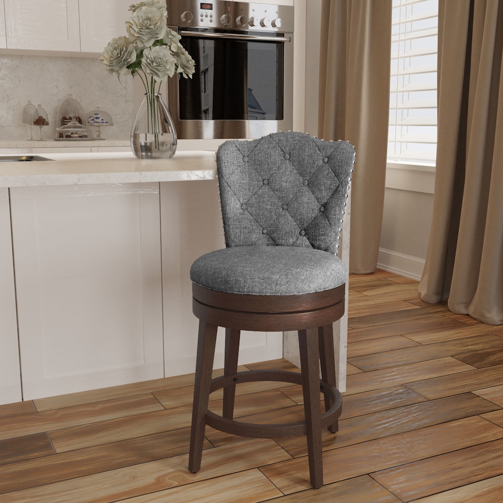 naples gray counter height stool   