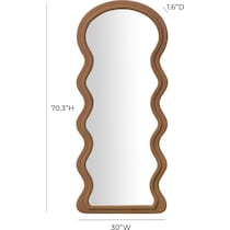 nara dark brown floor mirror   