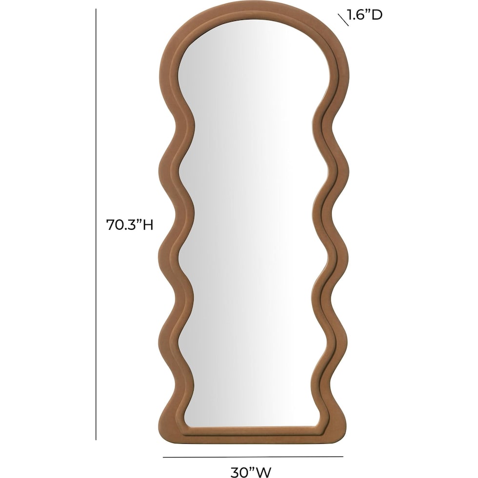 nara dark brown floor mirror   