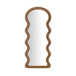 nara dark brown floor mirror   