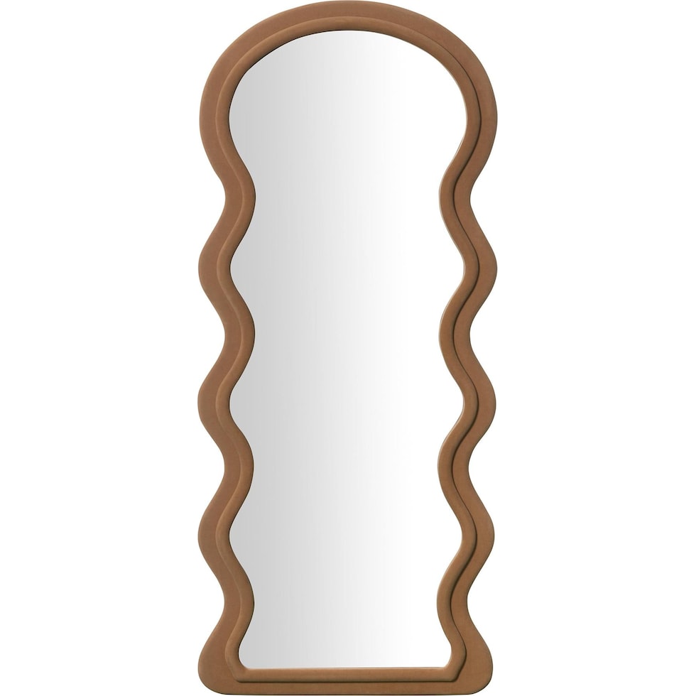 nara dark brown floor mirror   