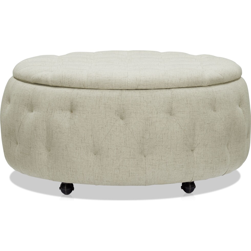 nash gray ottoman   