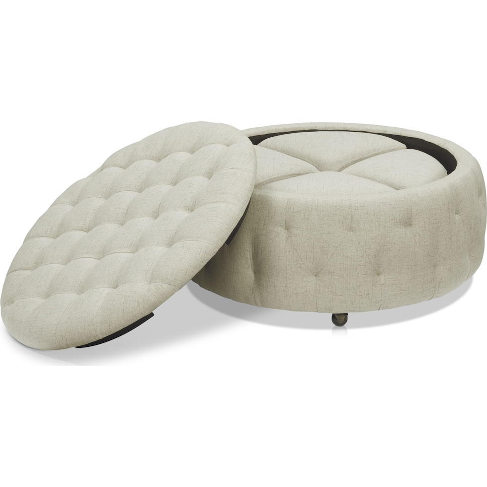 nash gray ottoman   