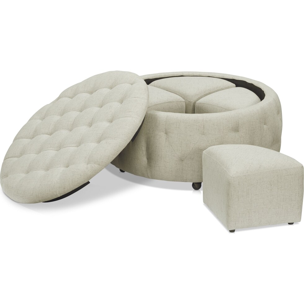 nash gray ottoman   
