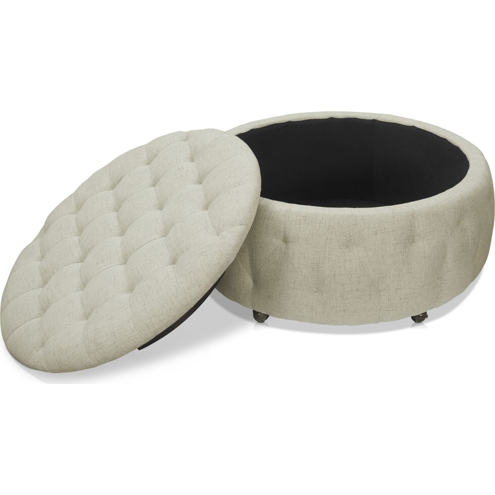 nash gray ottoman   