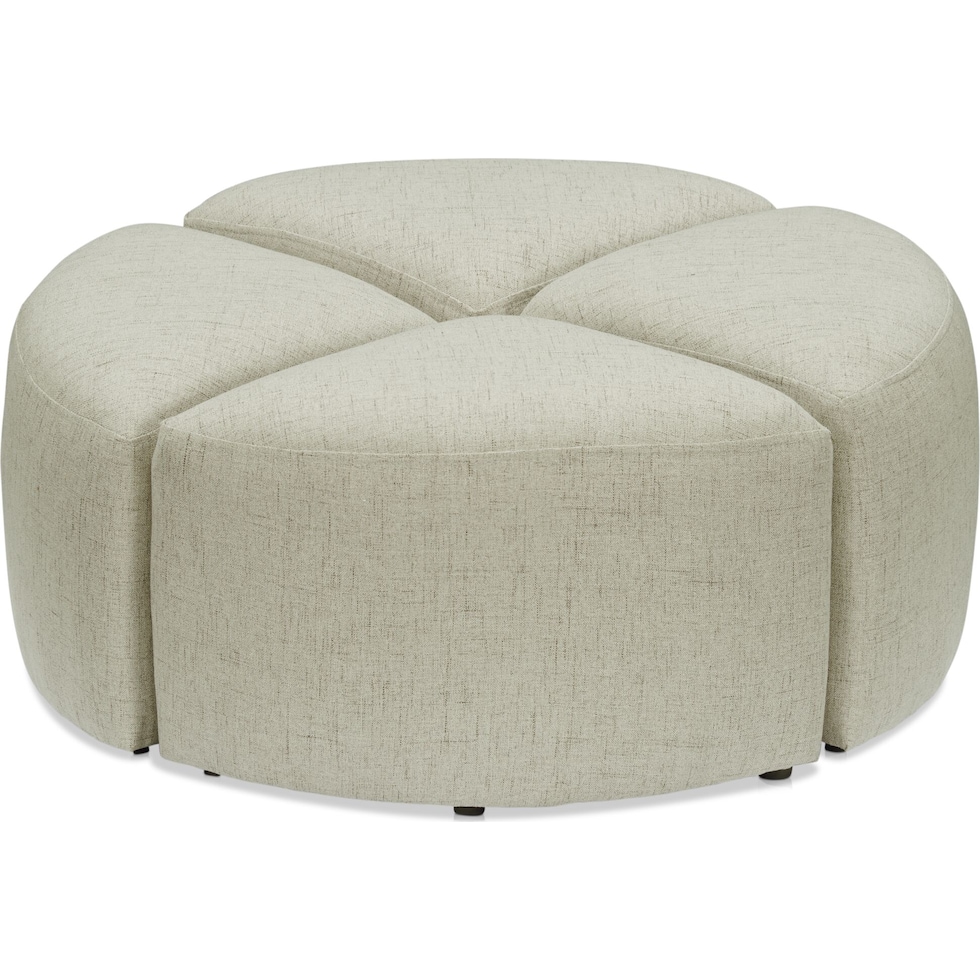 nash gray ottoman   