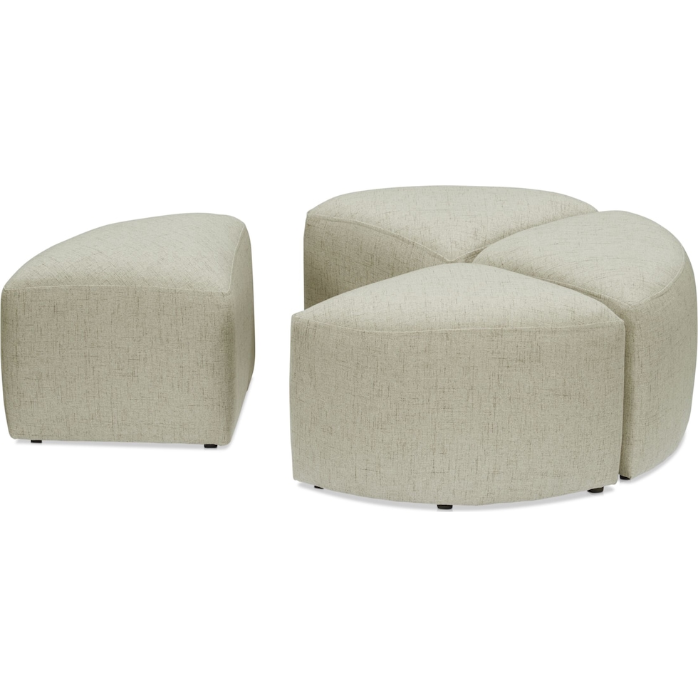 nash gray ottoman   