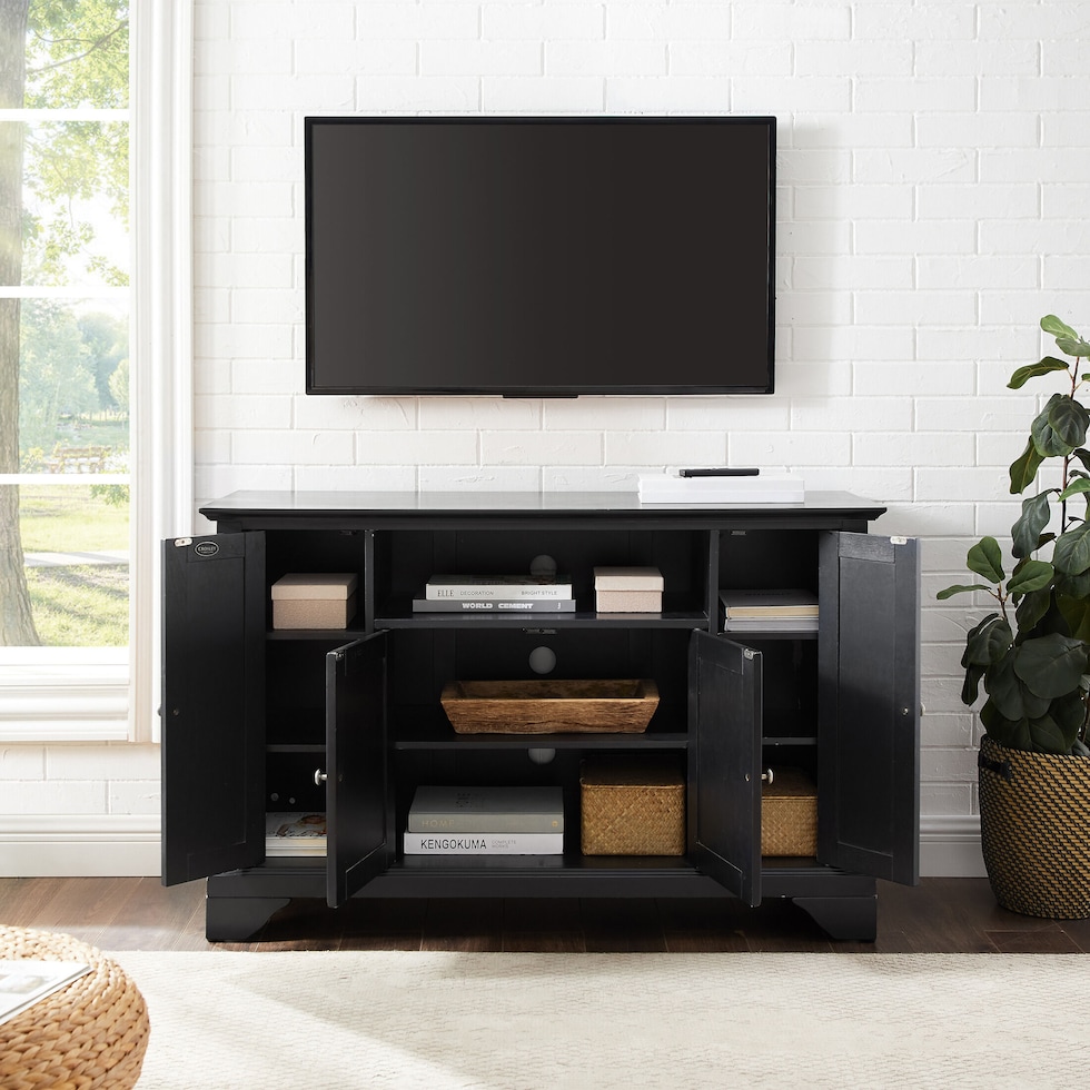 nathaniel black tv stand   