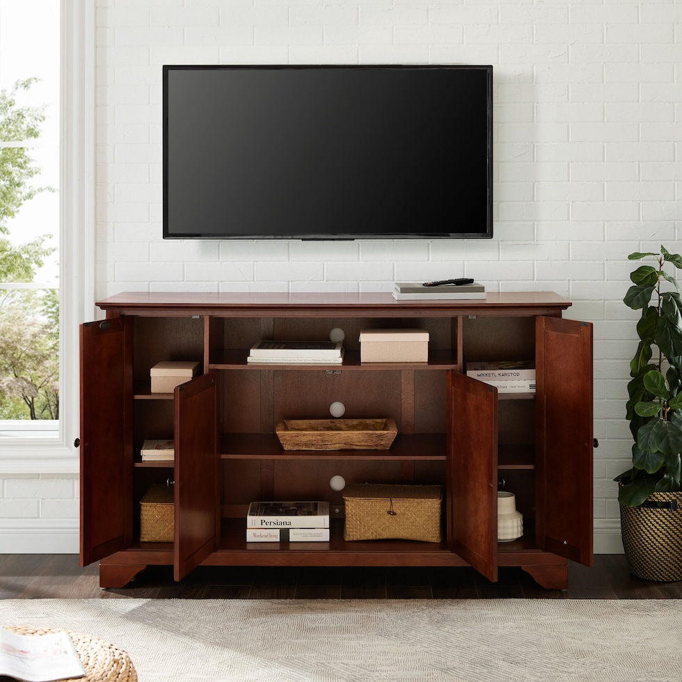 nathaniel dark brown tv stand   