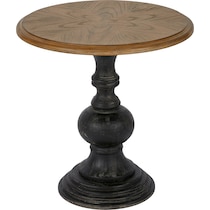 natural black accent table   