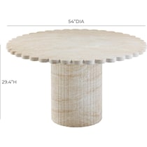 navarre travertine dining table   
