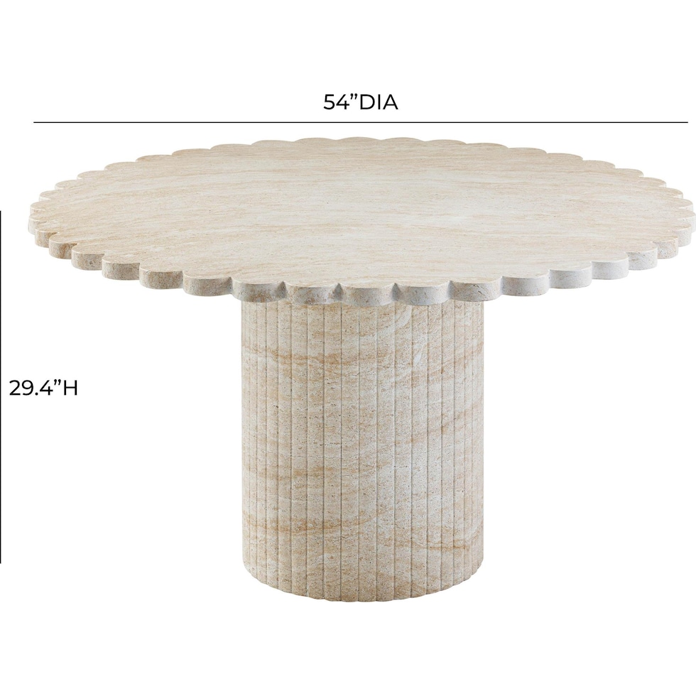 navarre travertine dining table   