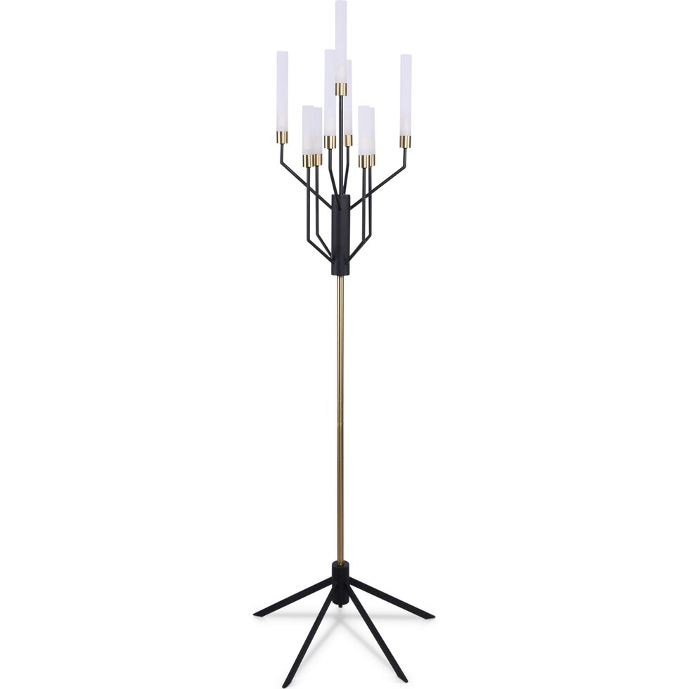 navarro black and gold floor lamp   