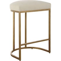 neil antique brass light cream bar stool   
