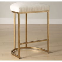neil antique brass light cream bar stool   