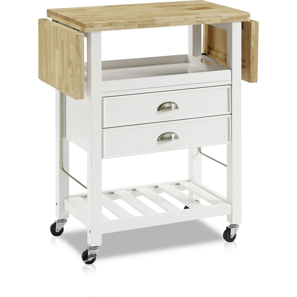 nell white kitchen cart   