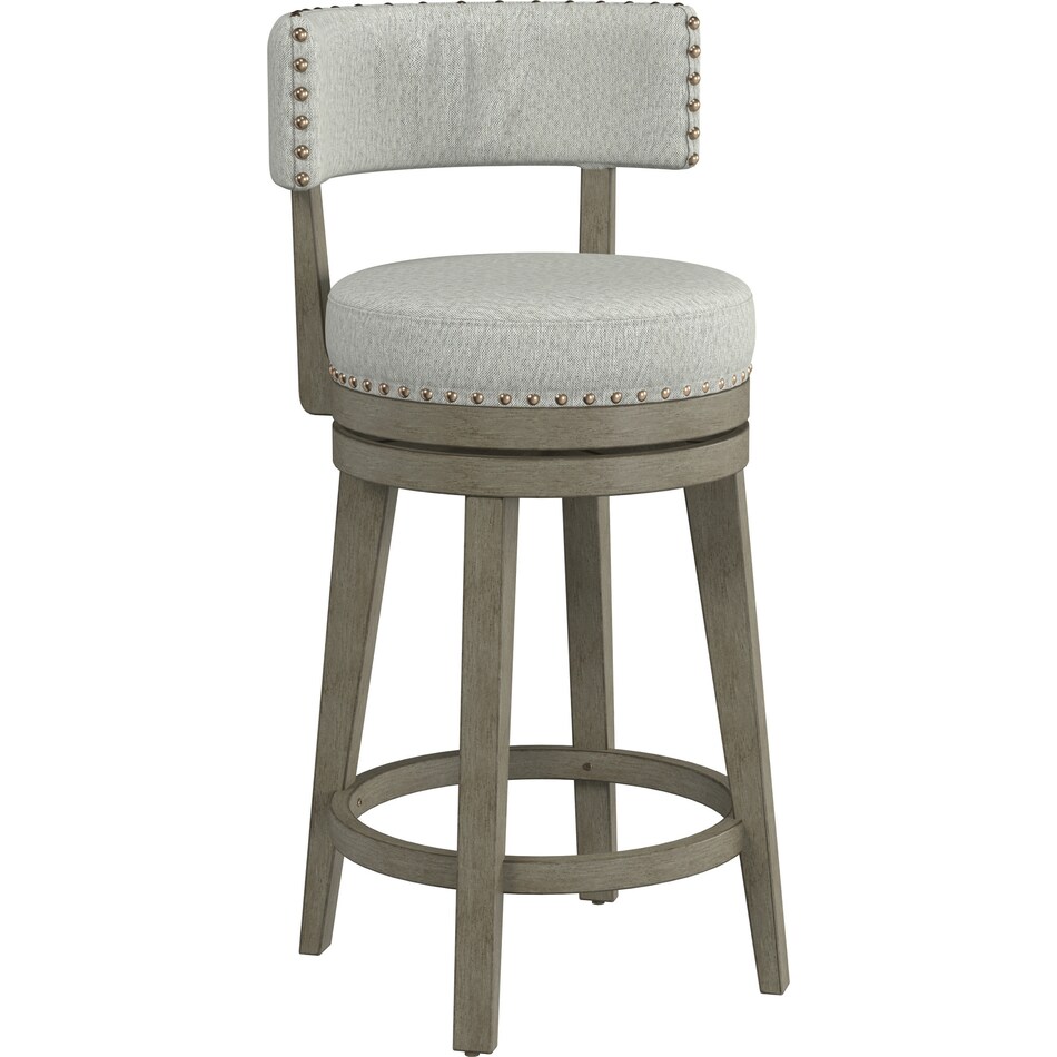 Nella Swivel CounterHeight Stool Gray Value City Furniture