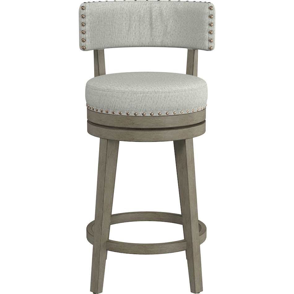 Nella Swivel CounterHeight Stool Gray Value City Furniture