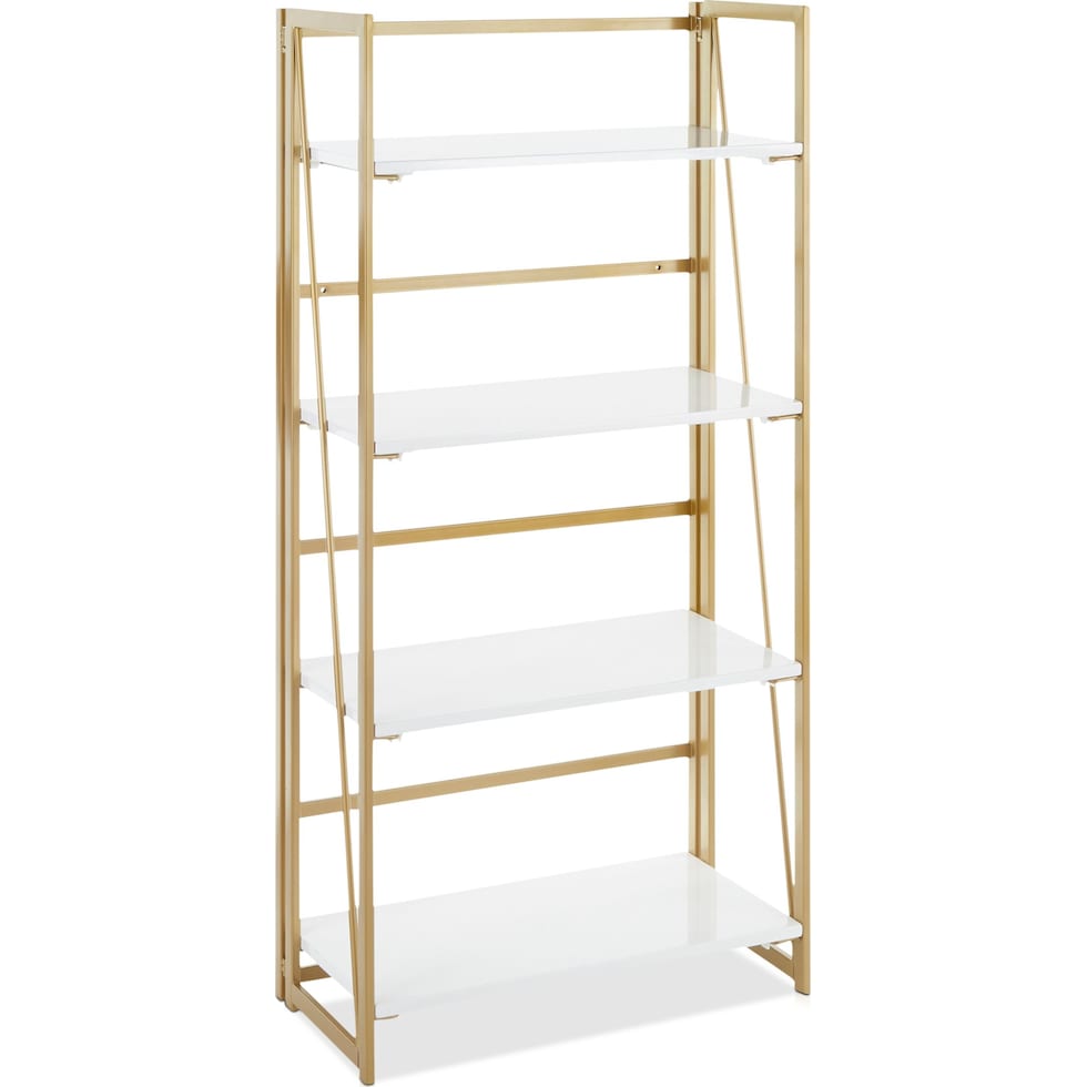 nellie gold white bookcase   