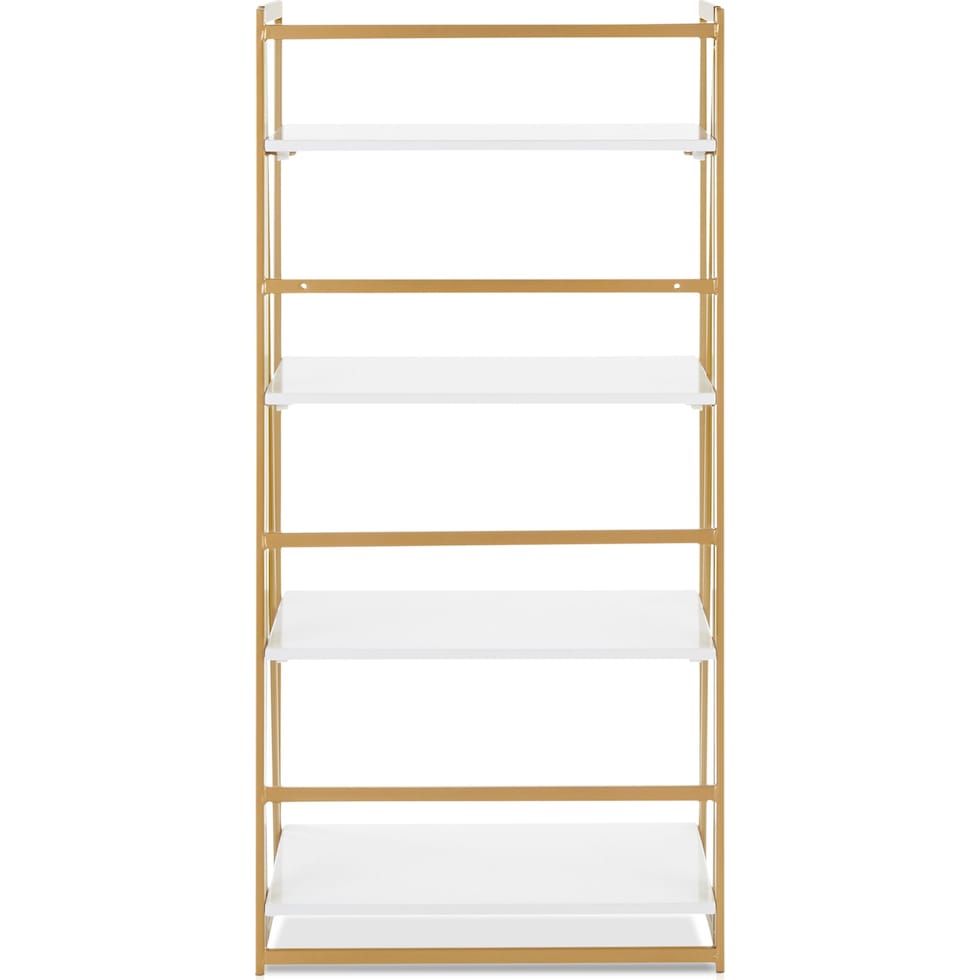 nellie gold white bookcase   