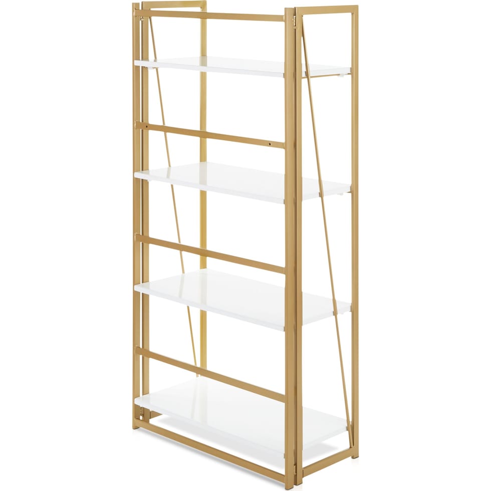 nellie gold white bookcase   