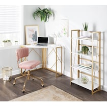 nellie gold white bookcase   