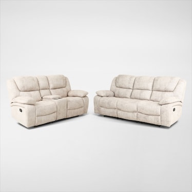 Nelson Manual Reclining Sofa and Loveseat
