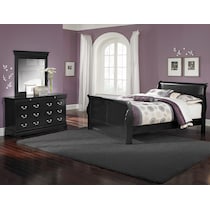 neo classic black ii black  pc full bedroom   