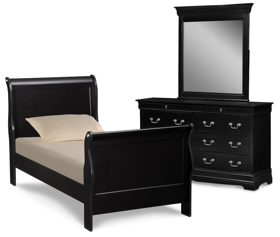 Neo Classic Youth 5Piece Bedroom Set with Dresser and Mirror Value