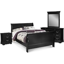 neo classic black black  pc king bedroom   