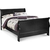 neo classic black black king bed   