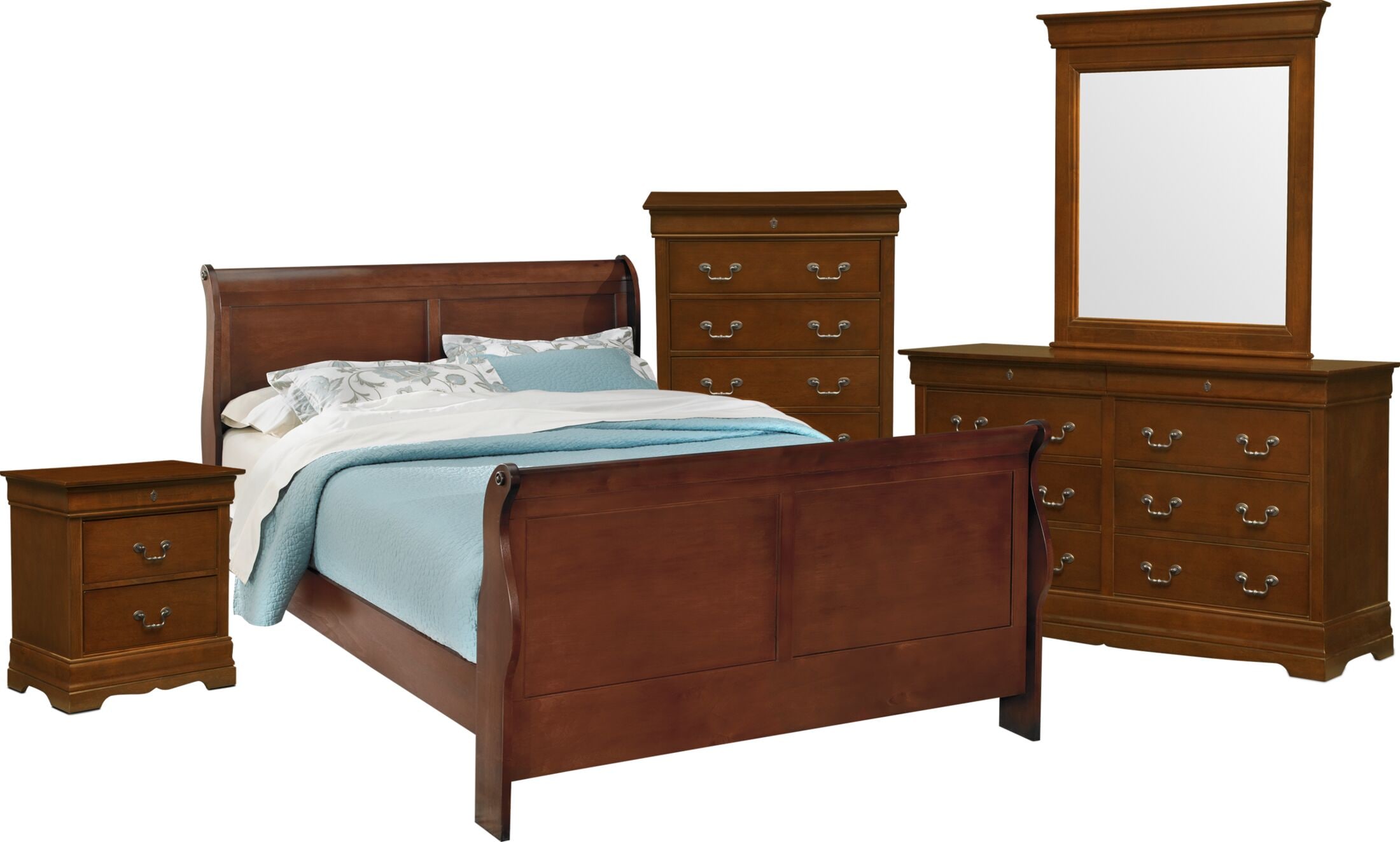 Neo Classic 7Piece Queen Bedroom Set with Chest, Nightstand, Dresser