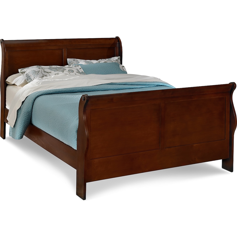 neo classic cherry dark brown king bed   