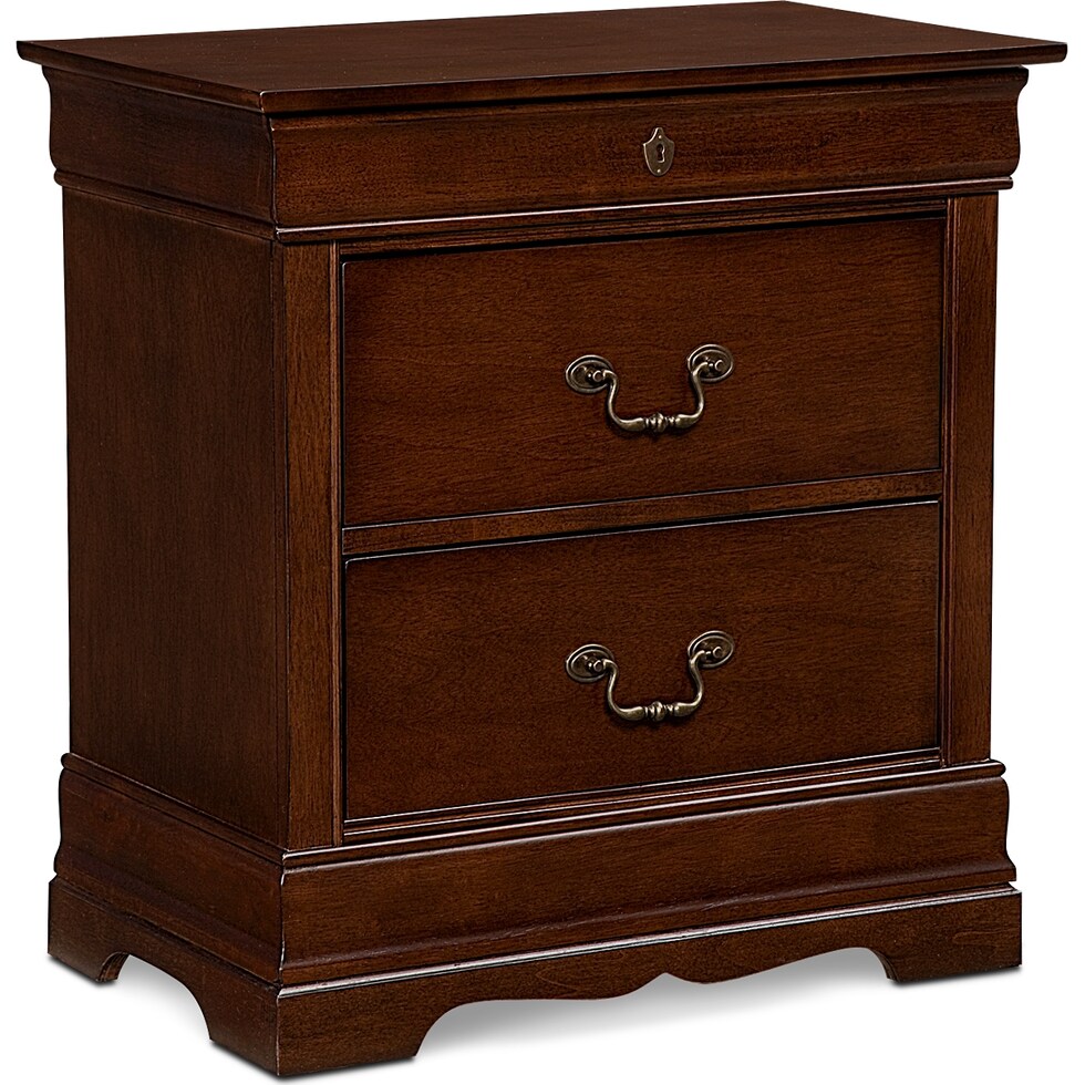 neo classic cherry dark brown nightstand   