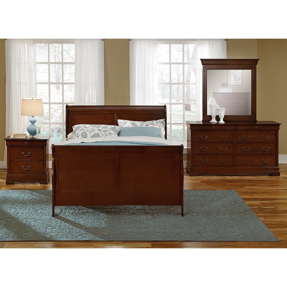 neo classic youth cherry dark brown  pc twin bedroom   
