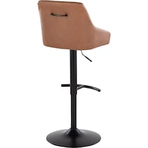 neo brown vegan leather black bar stool   