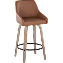 neo brown vegan leather counter height stool   