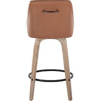 neo brown vegan leather counter height stool   