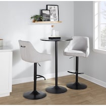 neo gray black bar stool   
