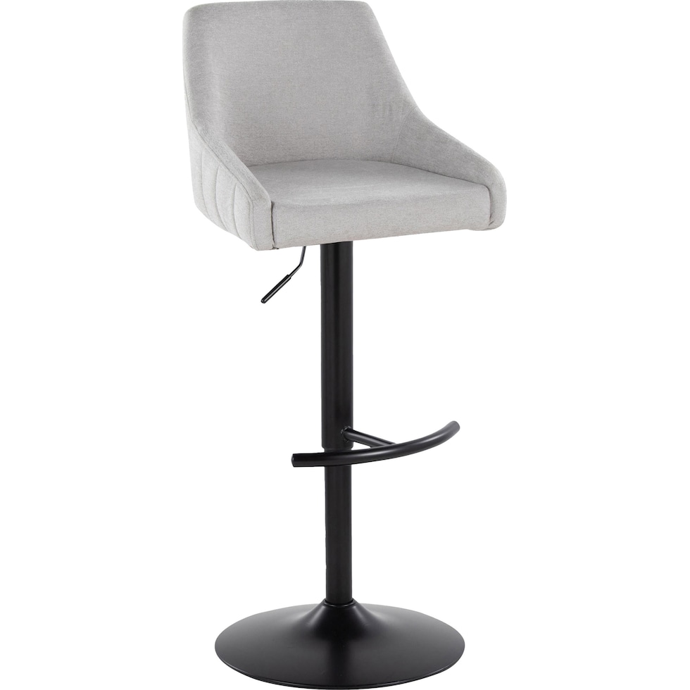 neo gray black bar stool   