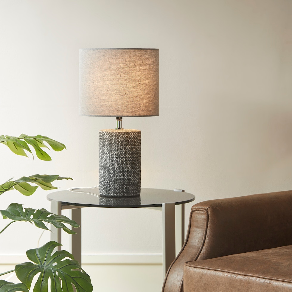 nesika gray table lamp   