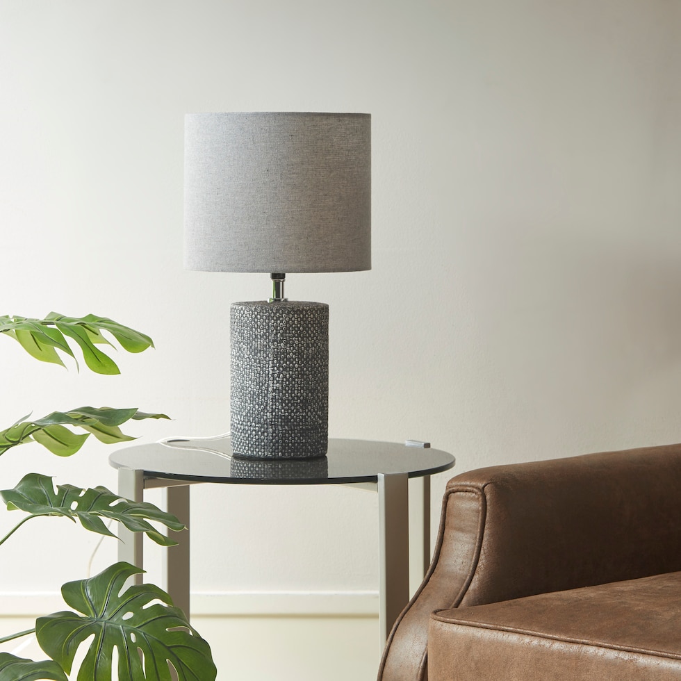 nesika gray table lamp   