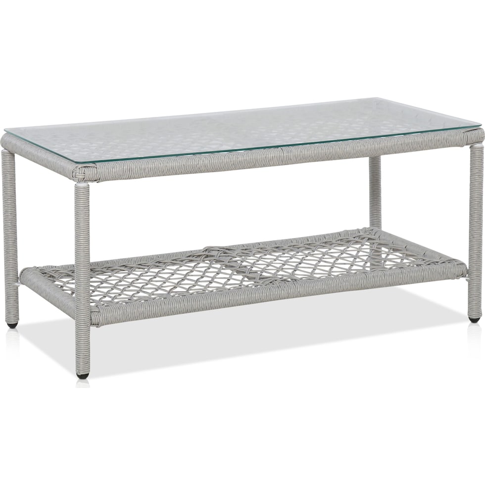 nesika white outdoor coffee table   