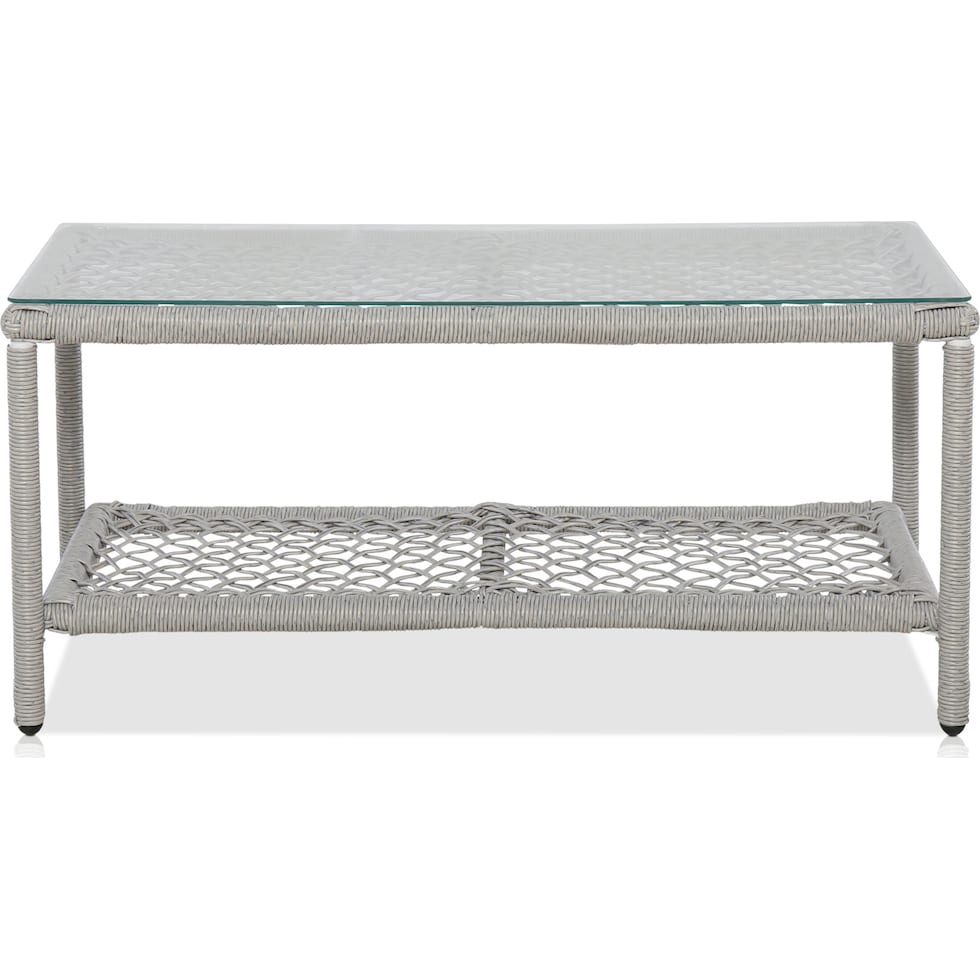 nesika white outdoor coffee table   