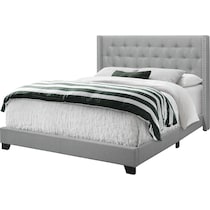 nessie gray queen bed   