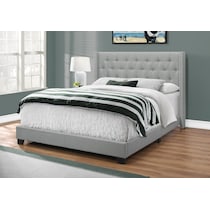 nessie gray queen bed   